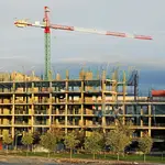 Imagen de la construcción de nuevas viviendas en Madrid