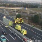 Corte en Madrid de la autovía de Barcelona tras el accidente de esta mañana