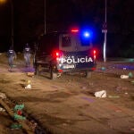 Botellones y control policial en el Parque del Oeste en Madrid