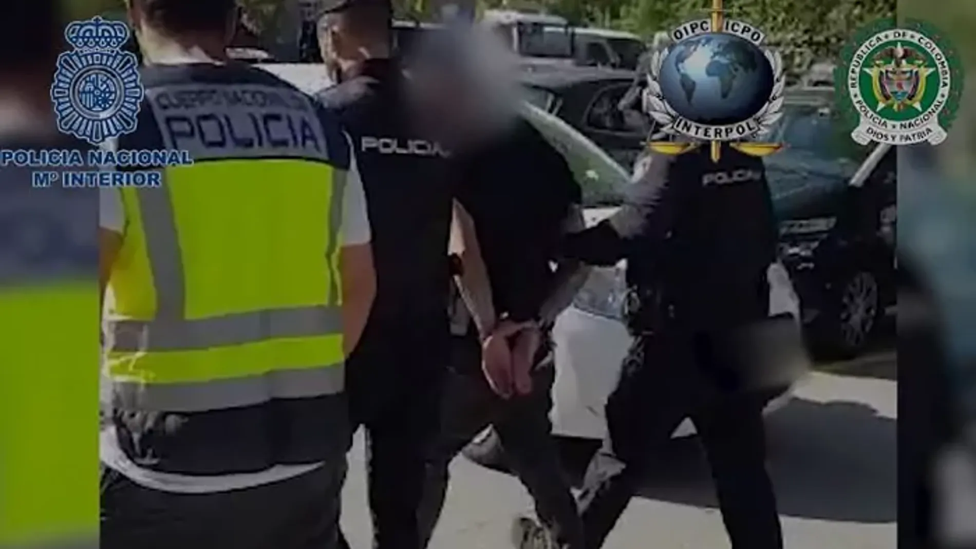 Momento de la detención del sicario