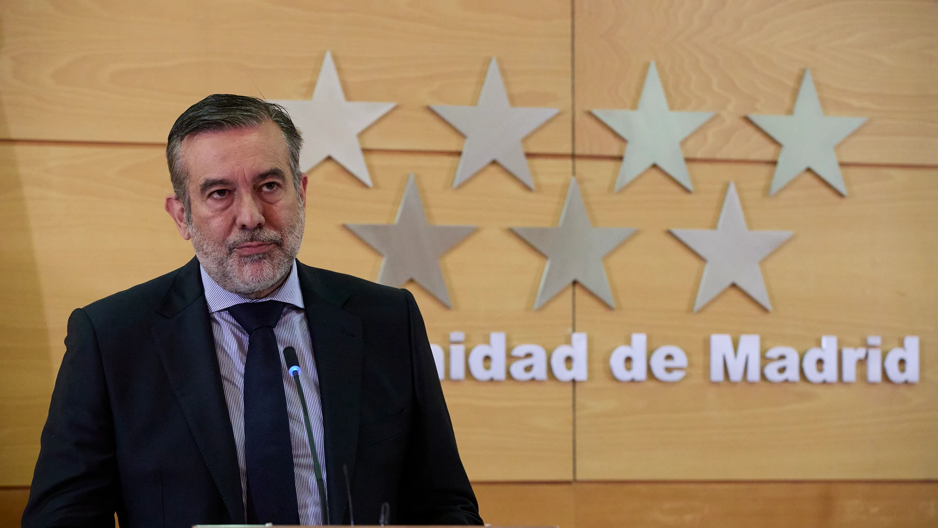 El consejero en funciones de Justicia, Interior y Víctimas de la Comunidad de Madrid, Enrique López