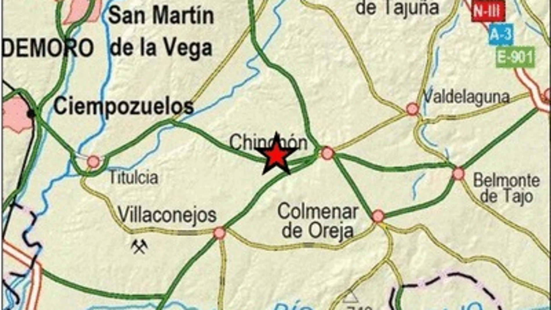Chinchón registró ayer un pequeño terremoto de 2,9 grados en la escala de Richter