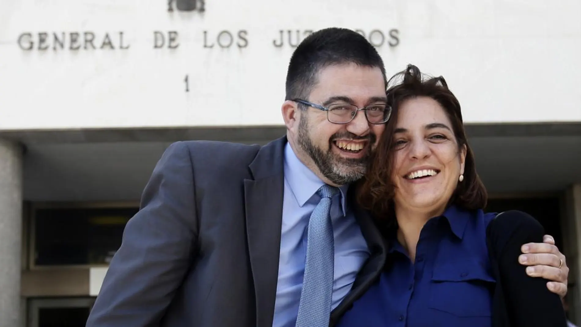 Los concejales del Ayuntamiento de Madrid Carlos Sánchez Mato y Celia Mayer, a la salida de los Juzgados de Plaza de Castilla