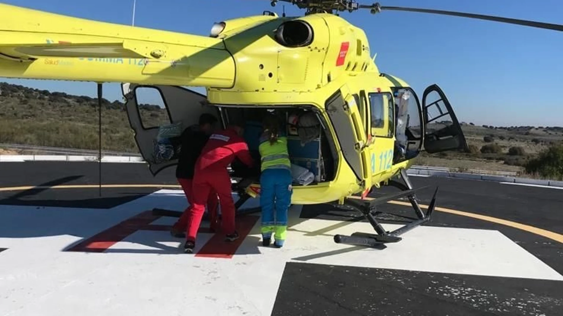 Helicóptero de rescate en Madrid