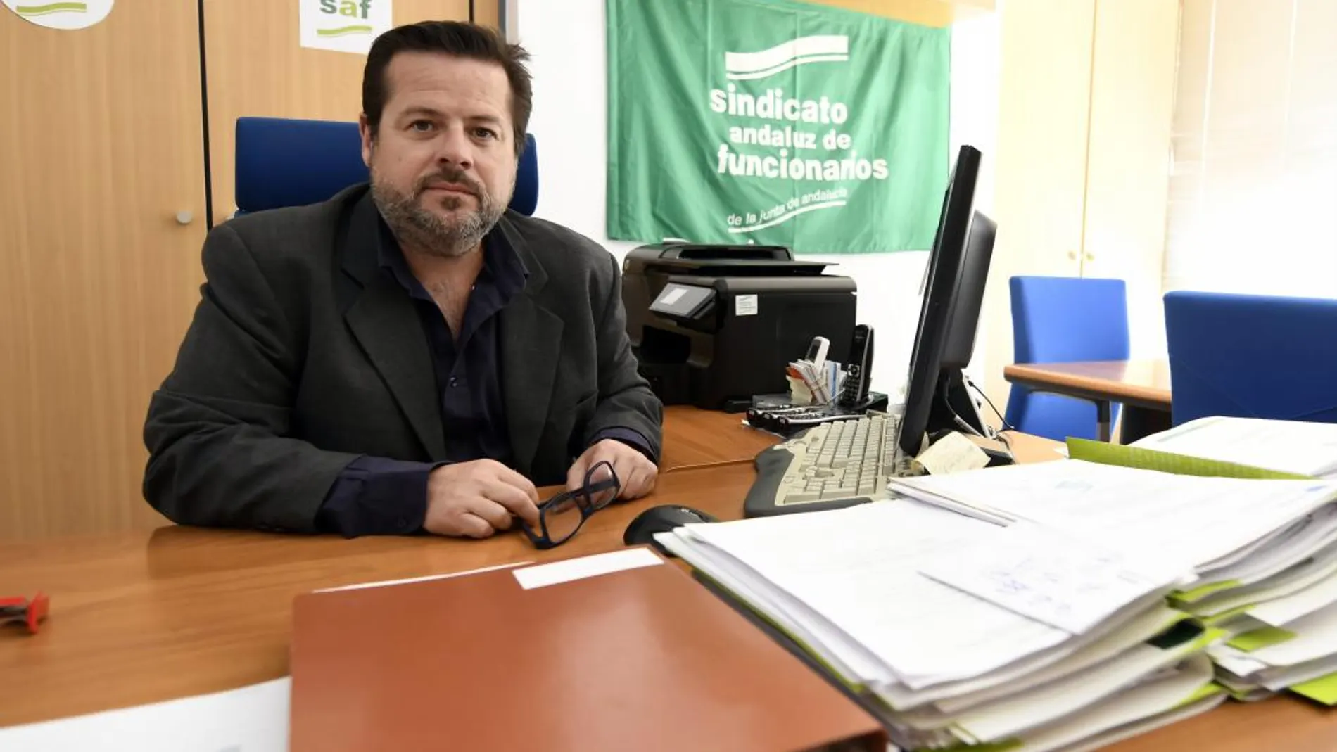 El presidente del Sindicato Andaluz de Funcionarios (SAF), Carlos Sánchez