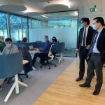 El consejero de Economía, Hacienda y Empleo, Javier Fernández-Lasquetty, durante la inauguración en la capital de la primera sede europea de la empresa American Tower
