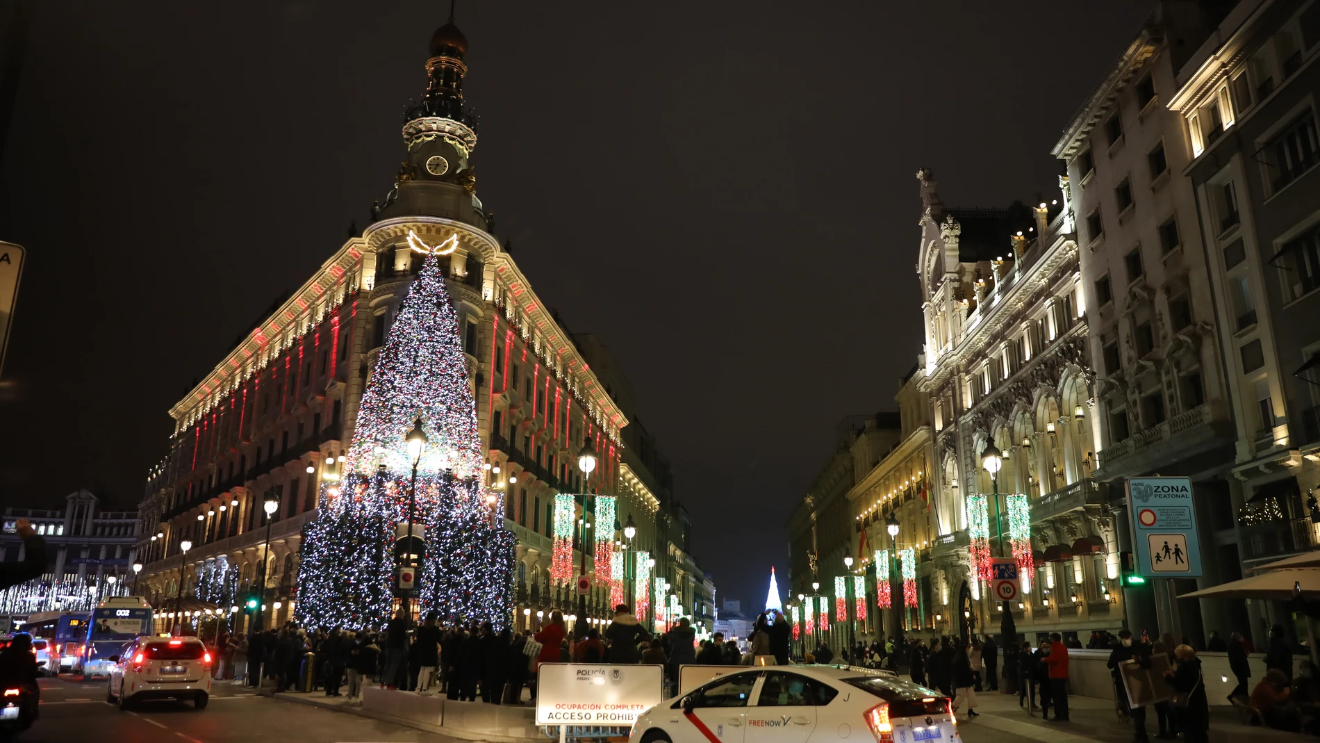 Luces de Navidad en el centro de Madrid