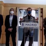 Los concejales de Más Madrid Marta Higueras (2i), Felipe Llamas (2d), Luis Cueto (d) y José Manuel Calvo (i)