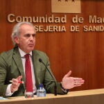 El consejero de Sanidad en funciones de la Comunidad de Madrid, Enrique Ruiz Escudero