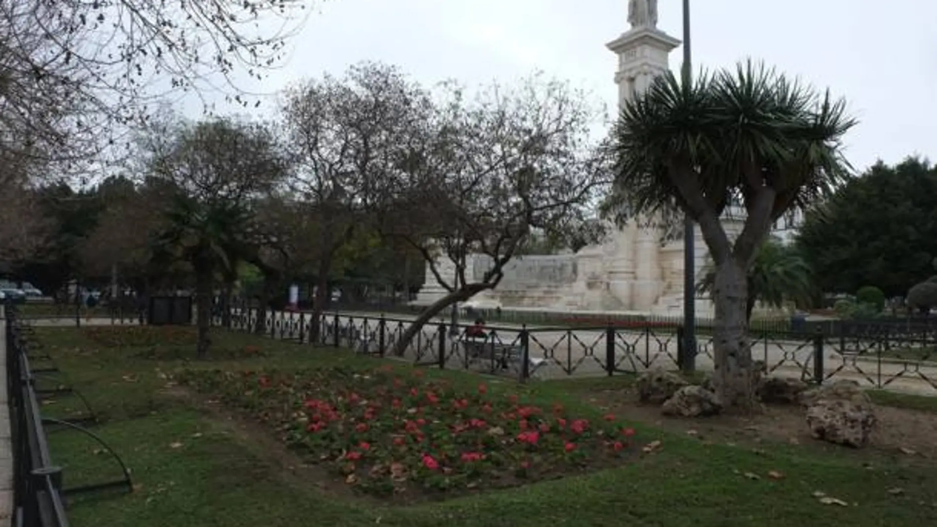Vista de la plaza de España, en Cádiz