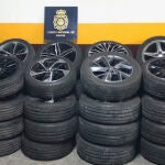 Ruedas robadas de vehículos de alta gama