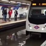 Imagen de las inundaciones en el Metro de Madrid
