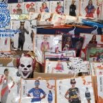 La Policía requisa más de 10.000 máscaras y disfraces de superhéroes y detiene a un matrimonio chino reincidente