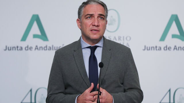 El consejero de la Presidencia, Administración Pública e Interior y portavoz del Gobierno andaluz, Elías Bendodo