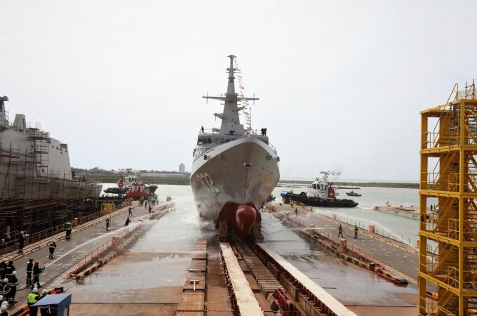 Imagen de la corbeta para Arabia Saudí de Navantia San Fernando