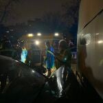 Un fallecido en el alcance de un coche contra un autobús de la EMT en San Blas