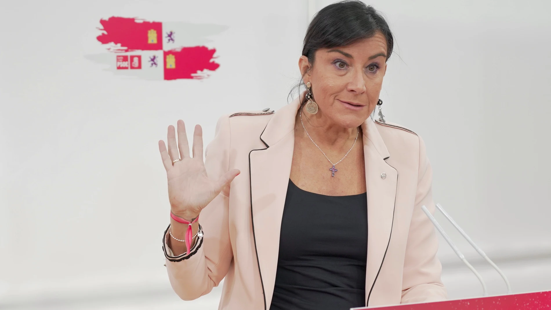 La secretaria de Organización del PSOECyL, Ana Sánchez, analiza en rueda de prensa asuntos de la actualidad política