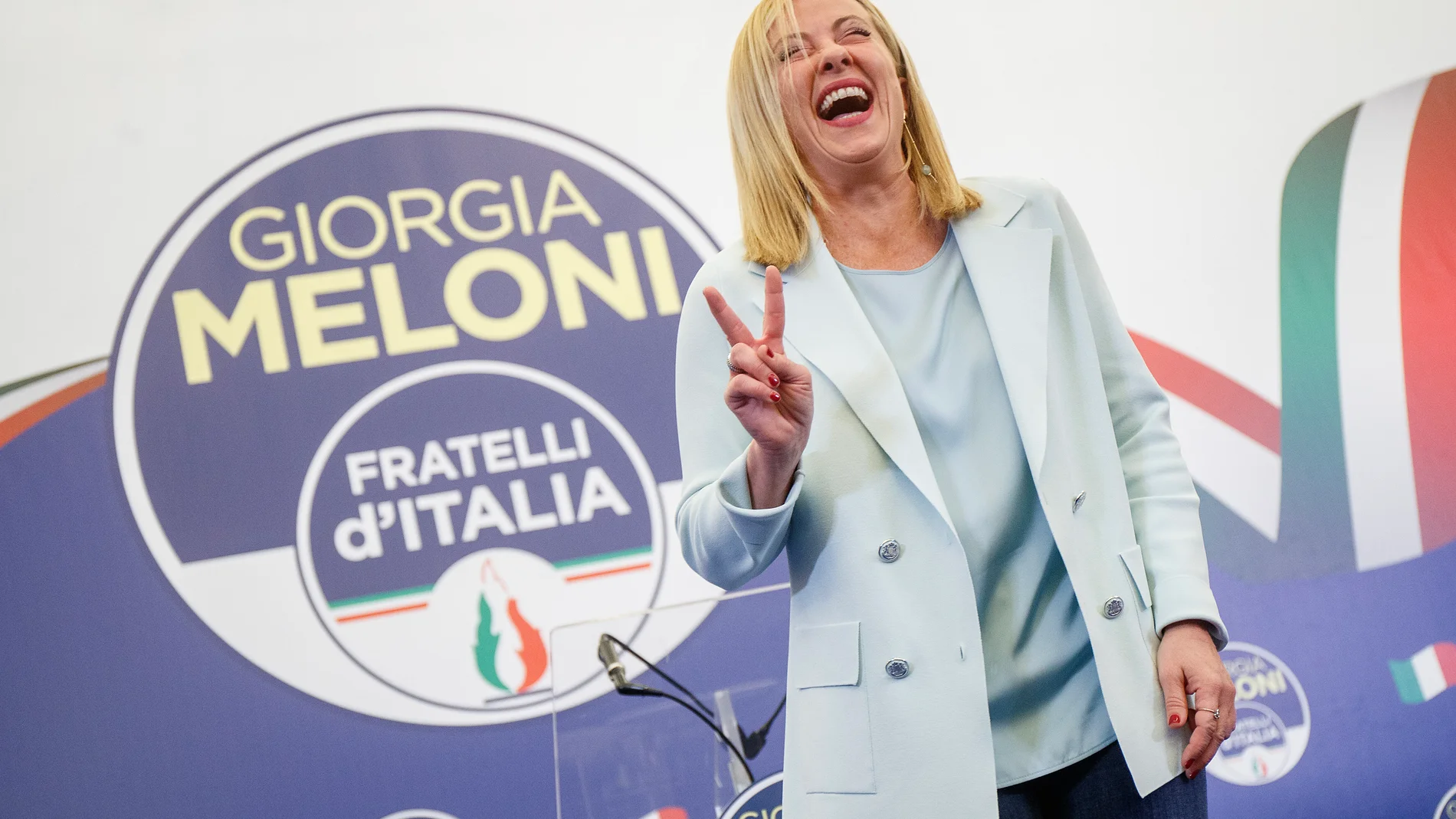 La líder del partido Hermanos de Italia, Giorgia Meloni26/09/2022