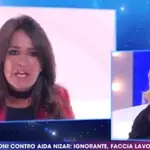 Momento del enfrentamiento en la televisión italiana