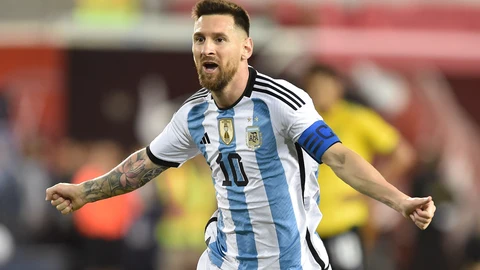 Leo Messi con Argentina.