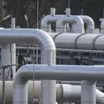 Tuberías del gasoducto Nord Stream 2 in Lubmin (Alemania)