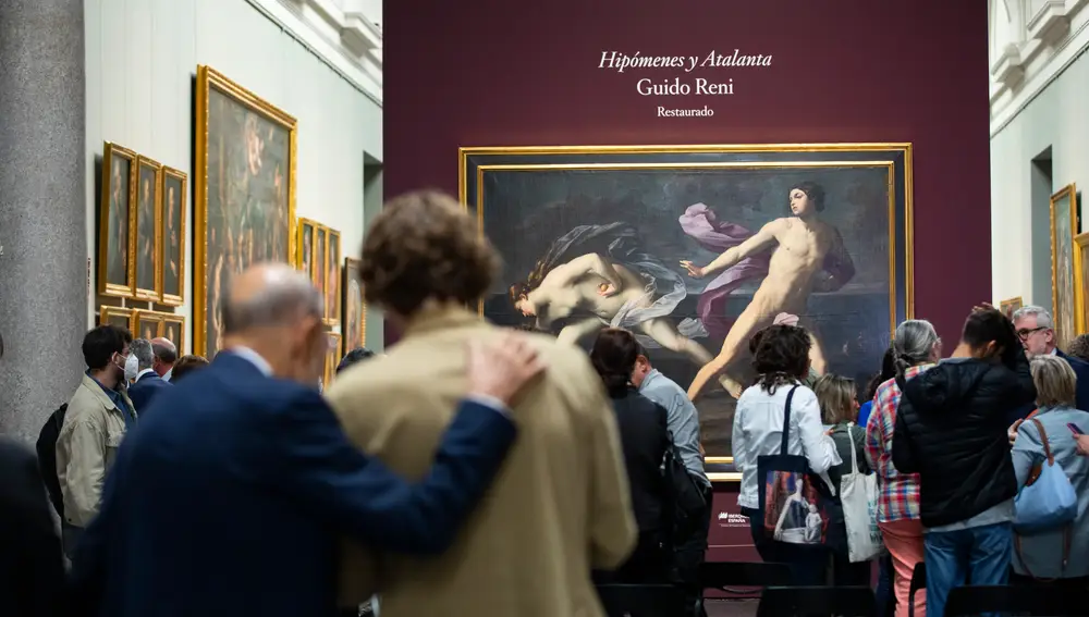 &quot;Hipómenes y Atalanta&quot;, de Guido Reni, se expondrá hasta noviembre en un emplazamiento singular en la Galería Central del Prado