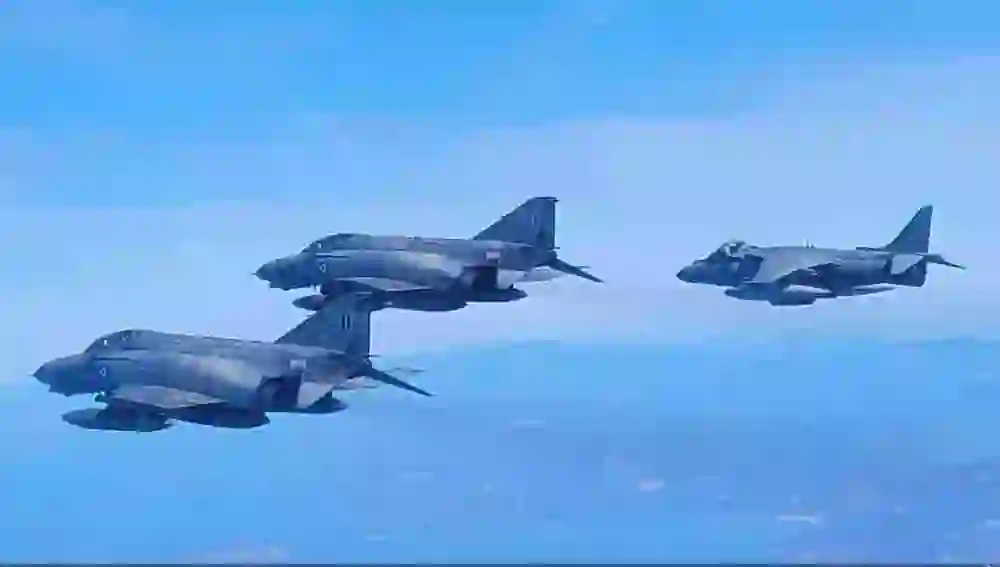 Los Harriers españoles en vuelo