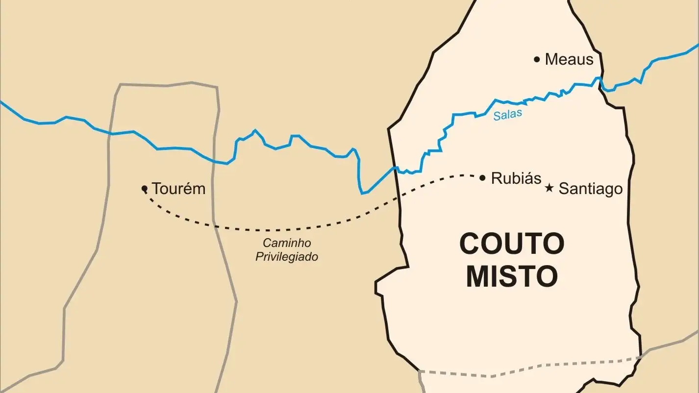 Mapa del antiguo Coto Mixto