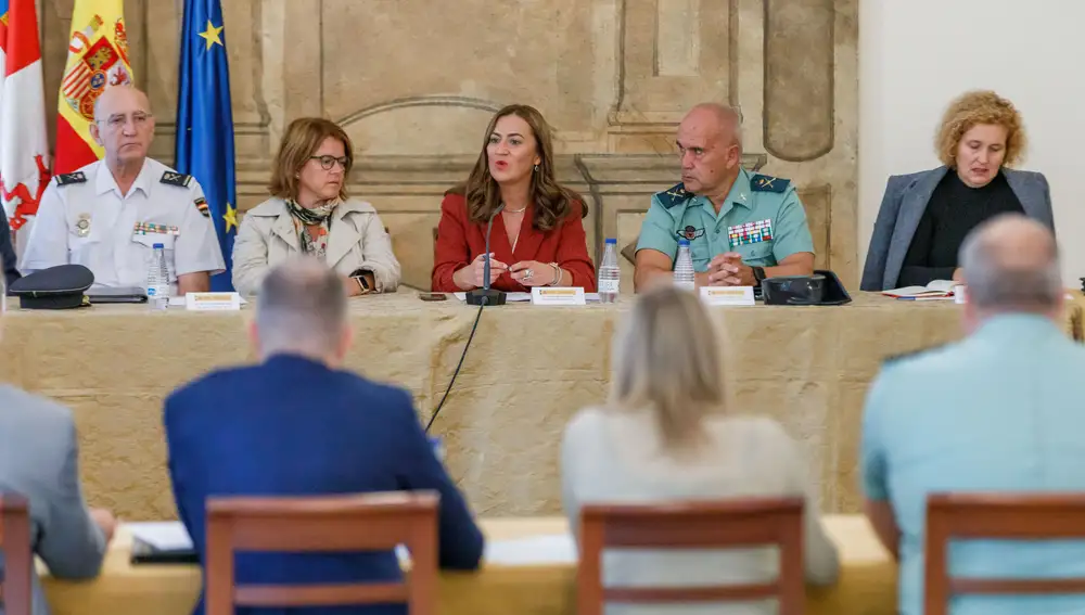 La delegada del Gobierno en Castilla y León, Virginia Barcones, preside la reunión de la Comisión Territorial de Asistencia en materia de seguridad