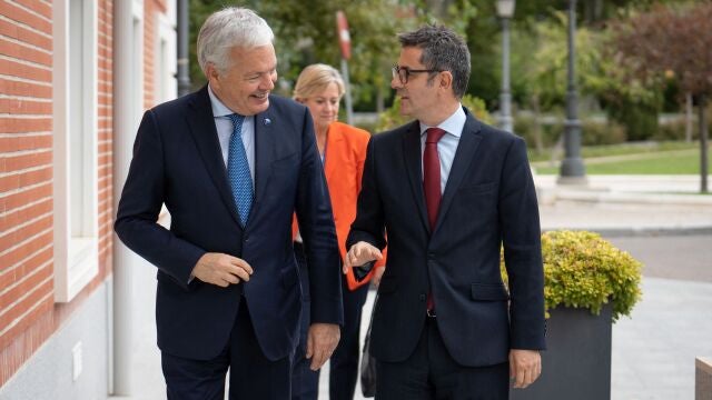 El ministro de la Presidencia, Relaciones con las Cortes y Memoria Democrática, Félix Bolaños en su encuentro en Madrid.