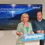El presidente del Partido Popular de Zamora, José María Barrios, y la procuradora Leticia García durante la rueda de prensa