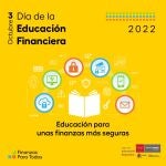 Cartel publicitario sobre el Día de la Educación Financiera