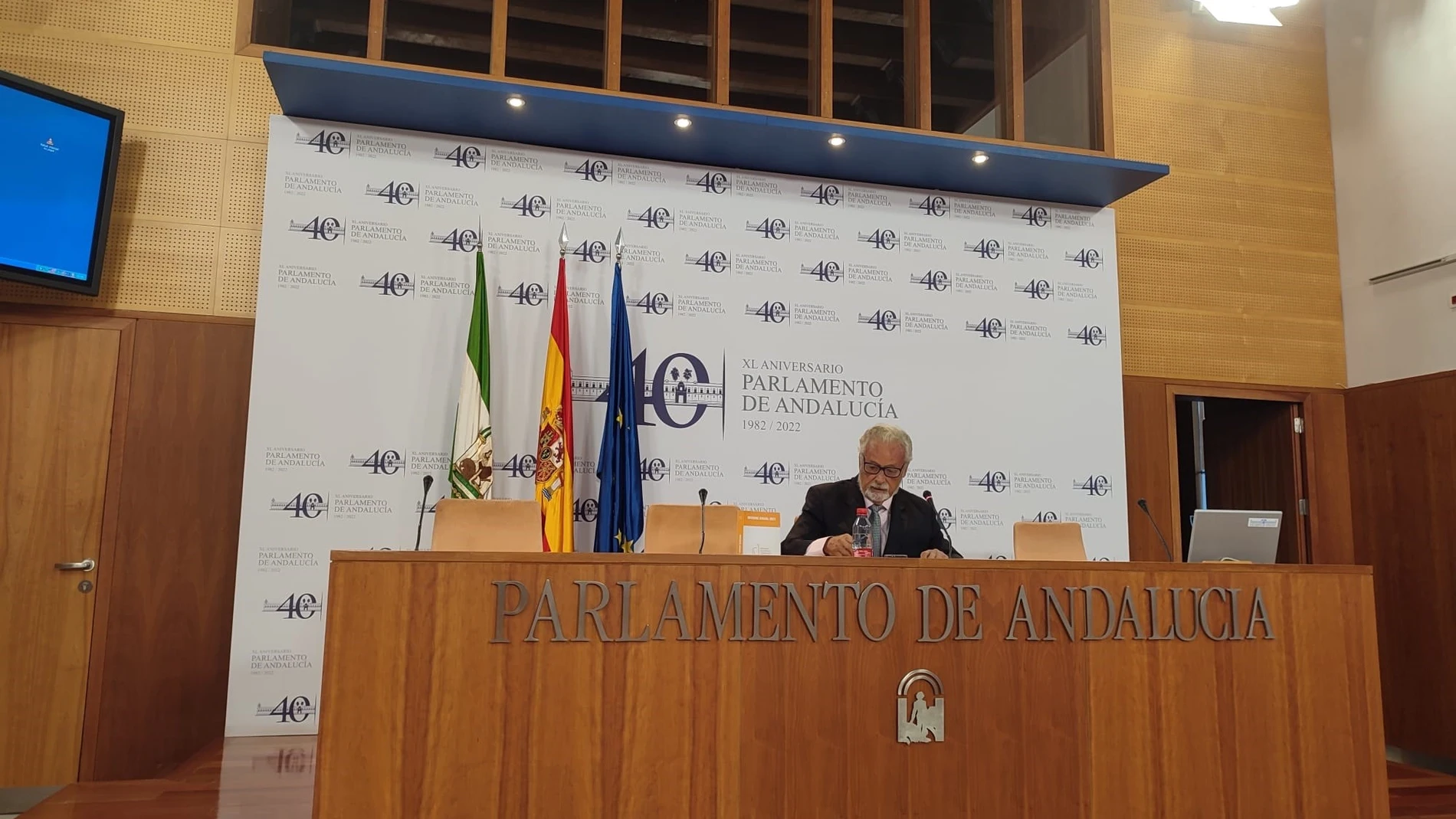El Defensor del Pueblo Andaluz, Jesús Maeztu, en la presentación del informe sobre infancia y adolescencia 2021