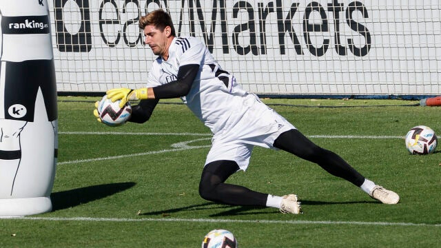 El portero belga del Real Madrid Thibaut Courtois