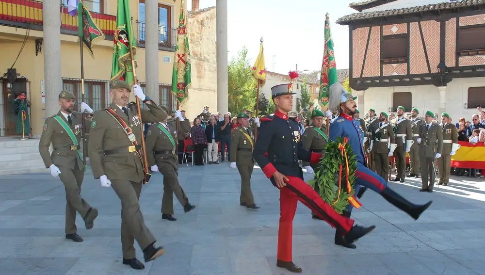 Homenaje a los que dieron su vida por España en la jura de bandera civil de Baltanás (Palencia)