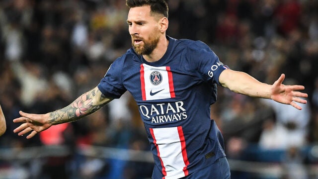 Messi durante un partido con el PSG