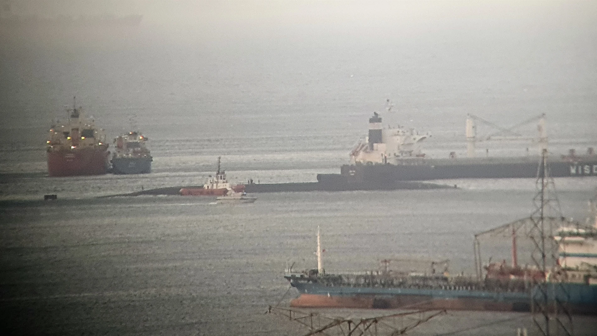 Ecologistas aseguran que el submarino nuclear USS Florida abandona Gibraltar. VERDEMAR