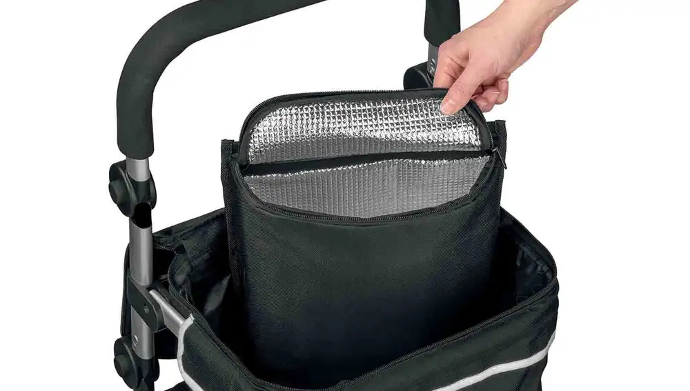 Carro de la compra de 6 ruedas con bolsa isotérmica incluida