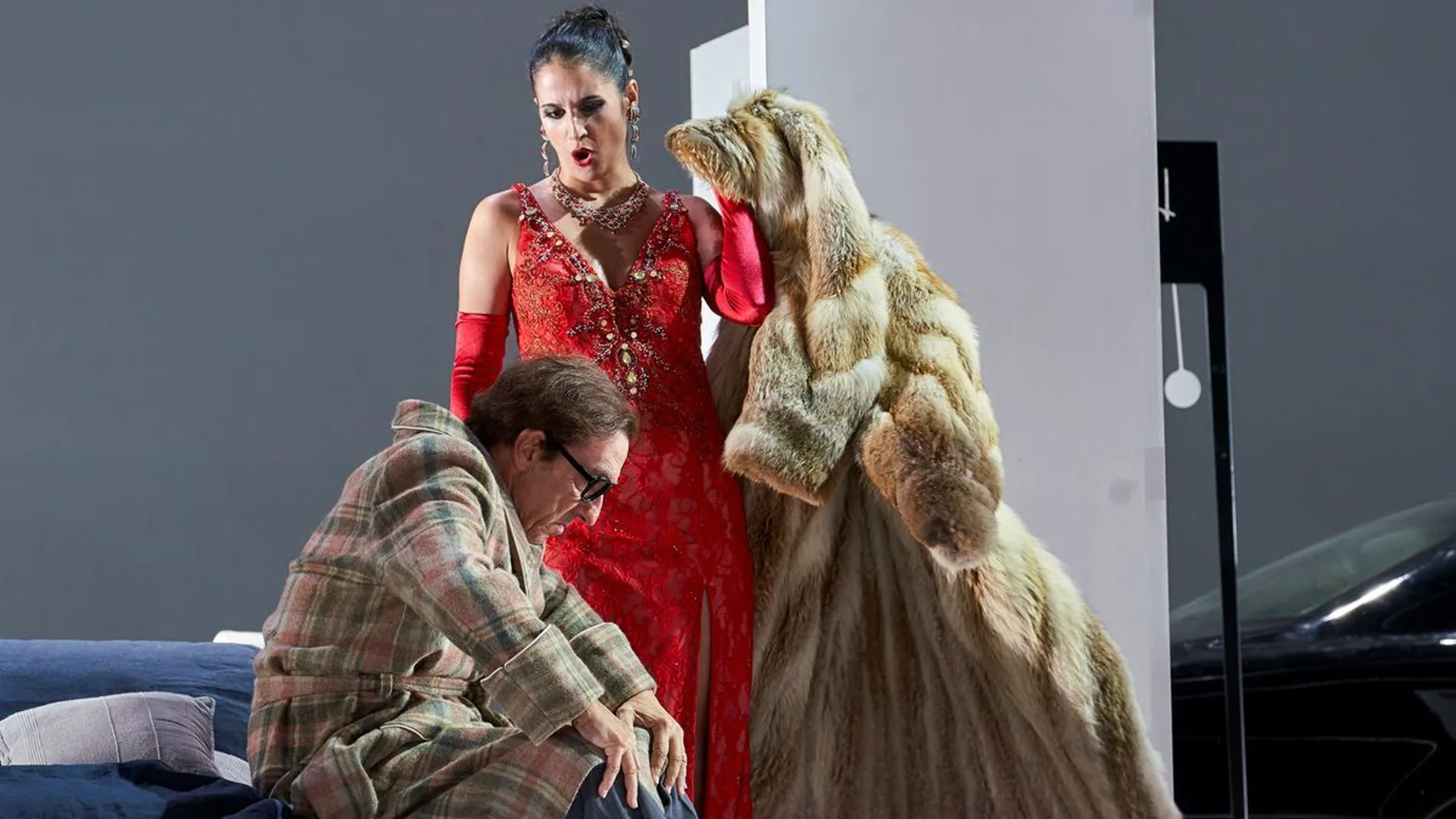 Una escena de la ópera bufa "Don Pasquale", de Gaetano Donizetti, en el Liceo