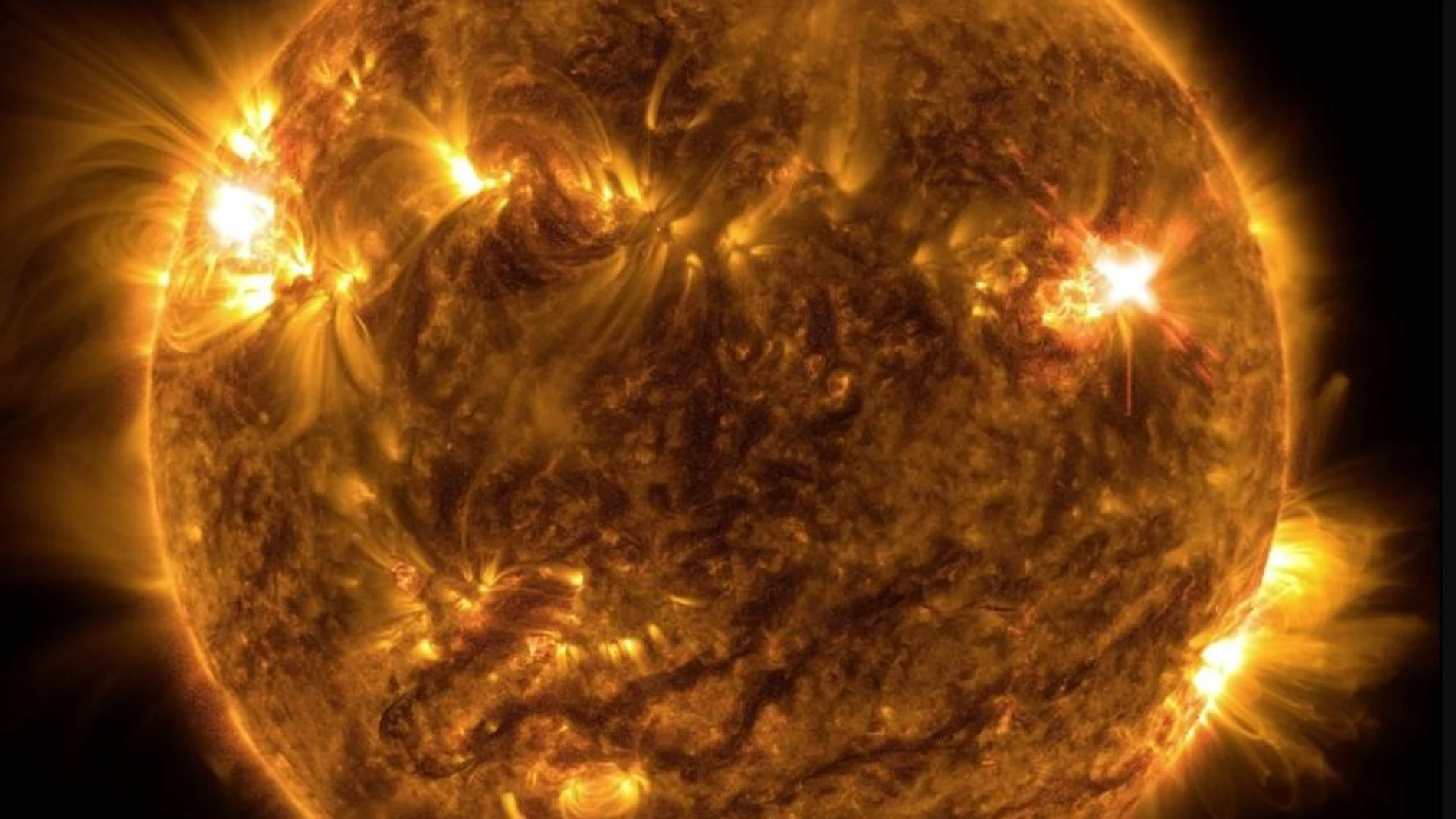 Imagen del sol tomada por la NASA