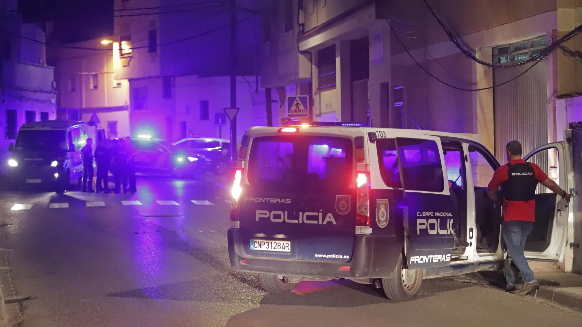 Dispositivo policial desplegado en Algeciras tras el suceso