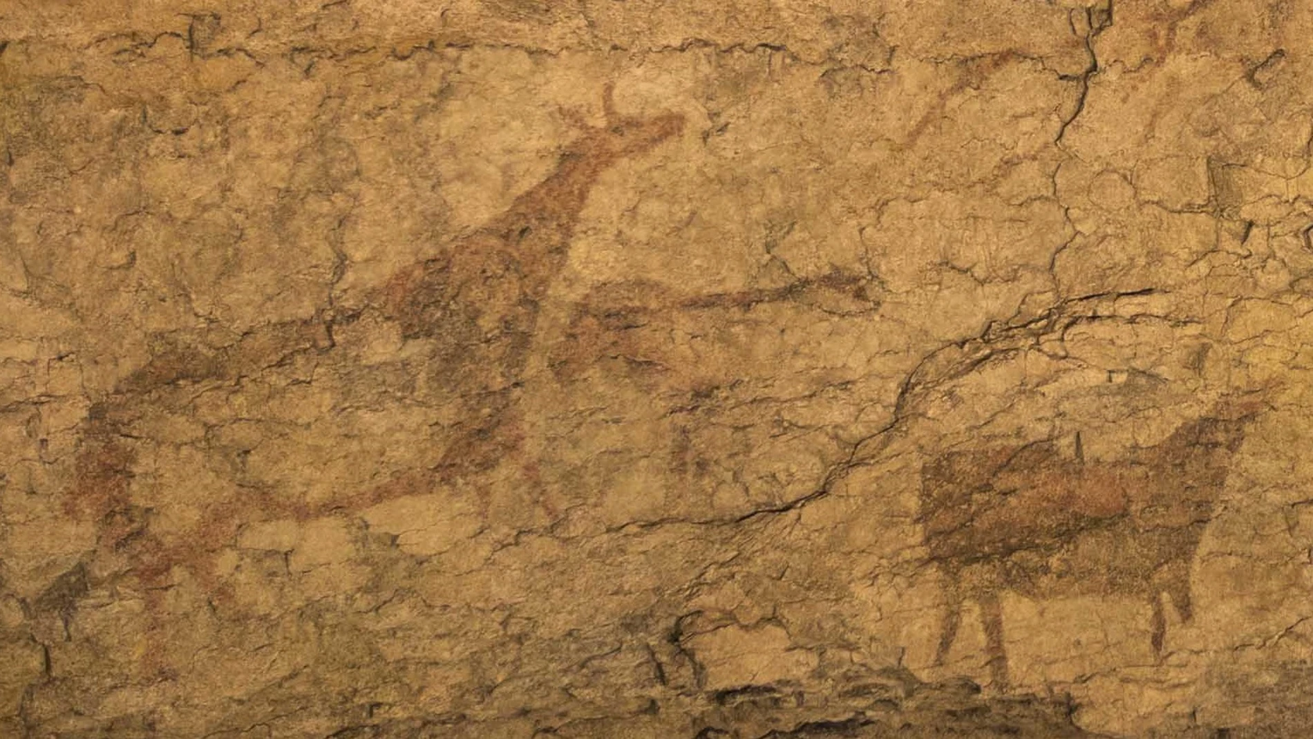 Imagen de archivo de una pintura rupestre