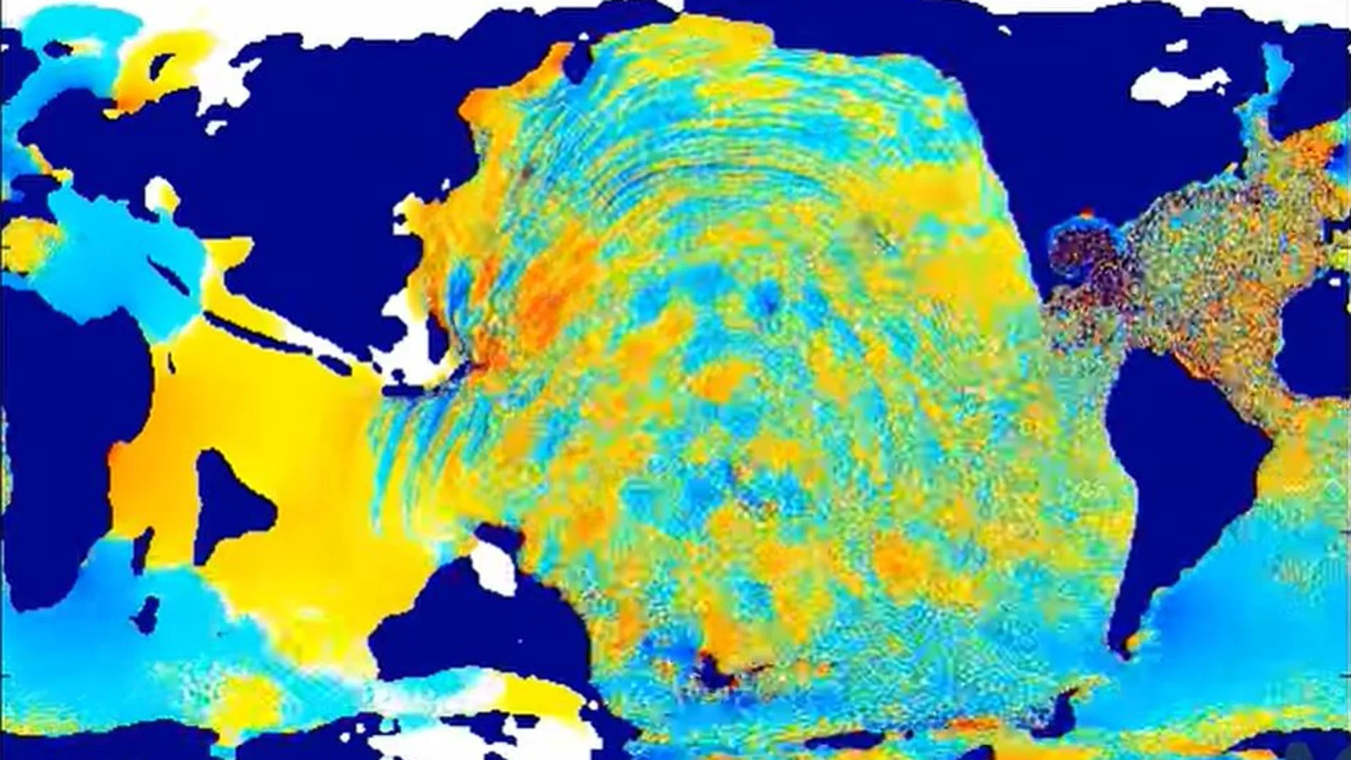 Las alturas de las olas en mar abierto en el Golfo de México habrían superado los 300 metros
