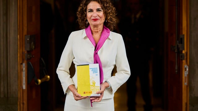La ministra de Hacienda, María Jesús Montero, a su llegada al Congreso
