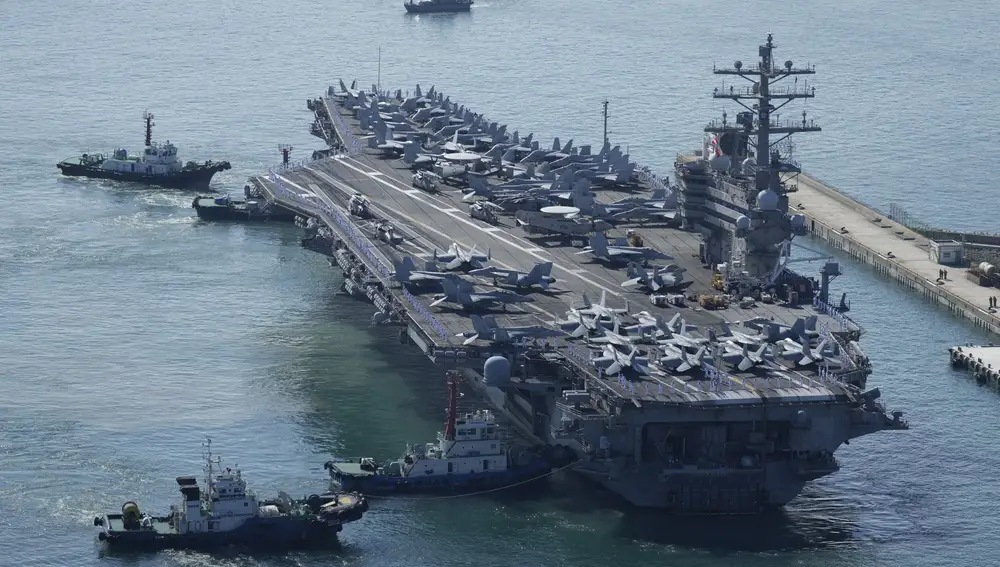 El portaaviones de EEUU USS Ronald Reagan en el Pacífico