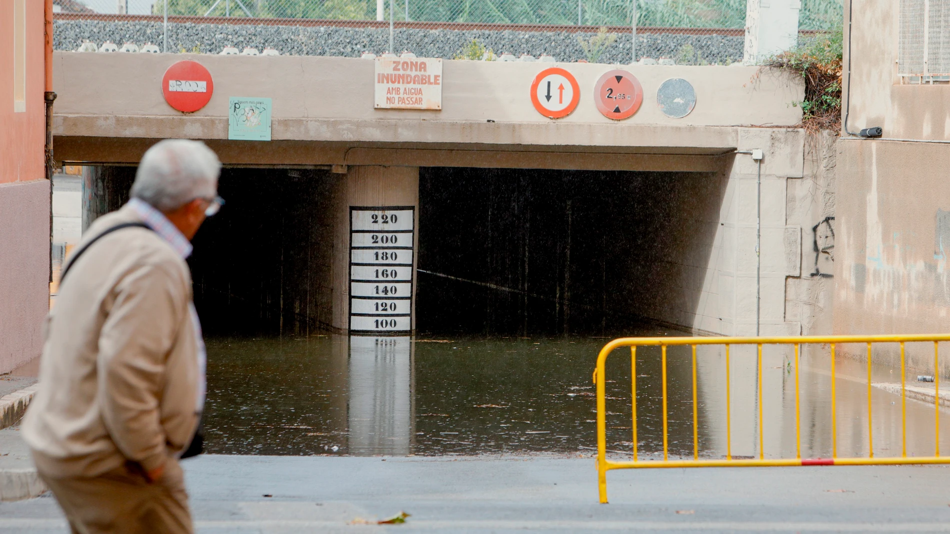 Imagen de las precipitaciones producidas esta madrugada en algunas localidades de la Comunidad Valenciana