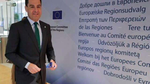 Juanma Moreno, en Bruselas
