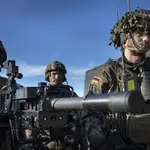 Soldados alemanes participan en la operación &quot;Fast Griffin&quot; en Vilna (Lituania)