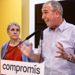 El portavoz de Compromís en el Congreso, Joan Baldoví, ofrece una rueda de prensa, en la sede de Compromís, a 11 de octubre de 2022, en Valencia, Comunidad Valenciana (España)