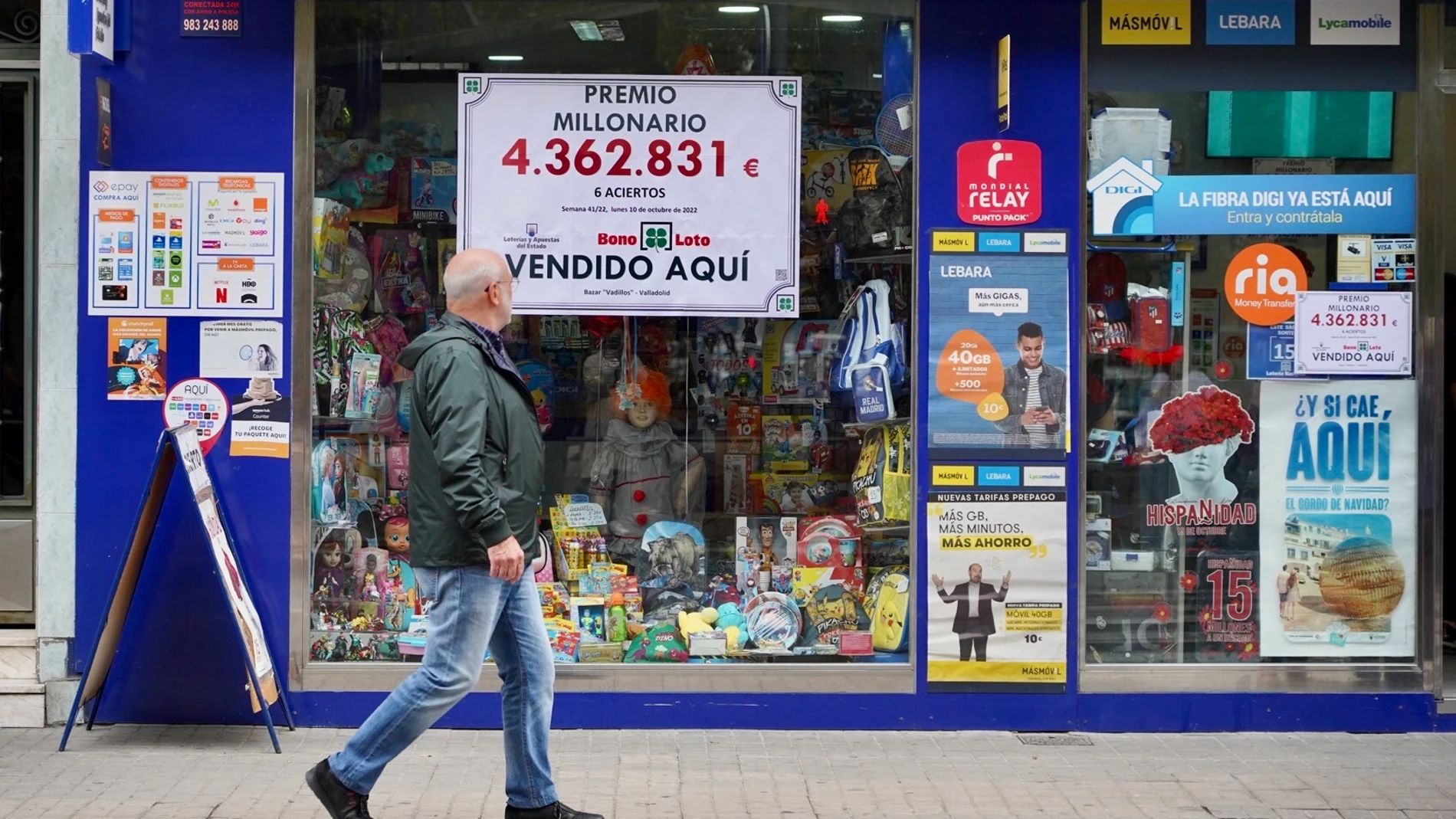 Administración de lotería de la plaza de los Vadillos donde un único acertante se lleva más de 4,36 millones del primer premio de La BonoLoto